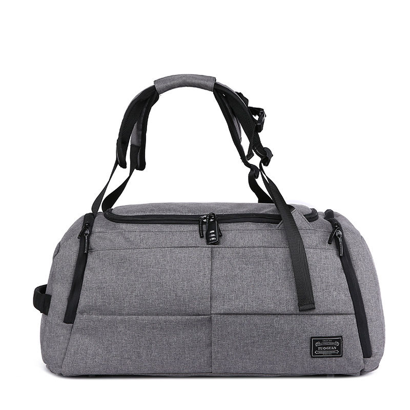 Bolsos de hombro de viaje para hombre, bolso antirrobo para hombre, bolso de lona portátil para hombre, de gran capacidad bolso de hombro, mochila: Gris