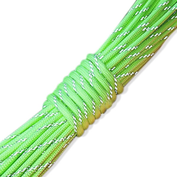 Glow In the Dark Reflective Paracord 9 Strands Survival Parachute Cord WHShopping: Green