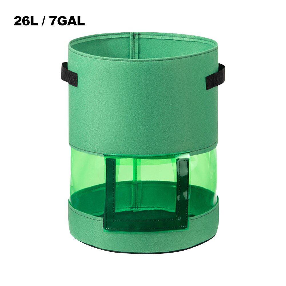 Plant Planting Bag Potato and Tomato Covered Middle Transparent Potato Planting Bag: Red