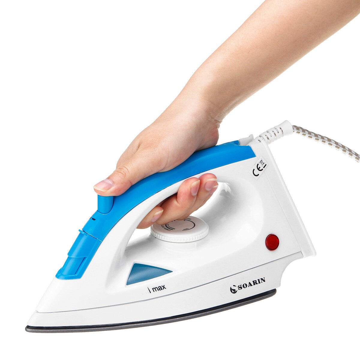 1200W Electric Steam Iron 5 Speed Adjustable Clothes Ironing Steamer Portable Ceramic Soleplate Garment Steam Generator