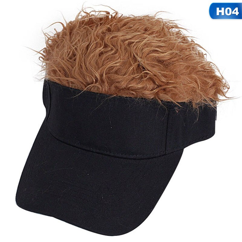 Unisex Baseball Cap With Spiked Hairs Wig Baseball Hat With Spiked Wigs Sport Casual Concise Sunshade Adjustable Sun Visor: 04