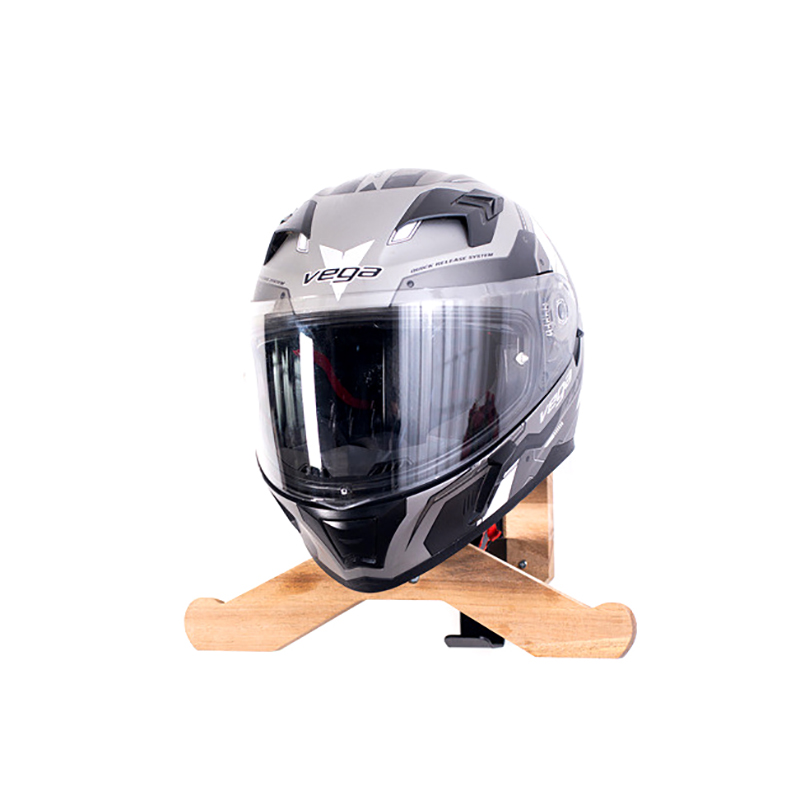 Soporte de pared para casco de motocicleta, colgador de exhibición de casco de bicicleta de madera con ganchos, todo en uno
