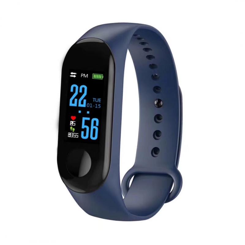 Reloj inteligente M3 para Xiaomi 3, pulsera deportiva con control de la presión sanguínea y del ritmo cardíaco: C