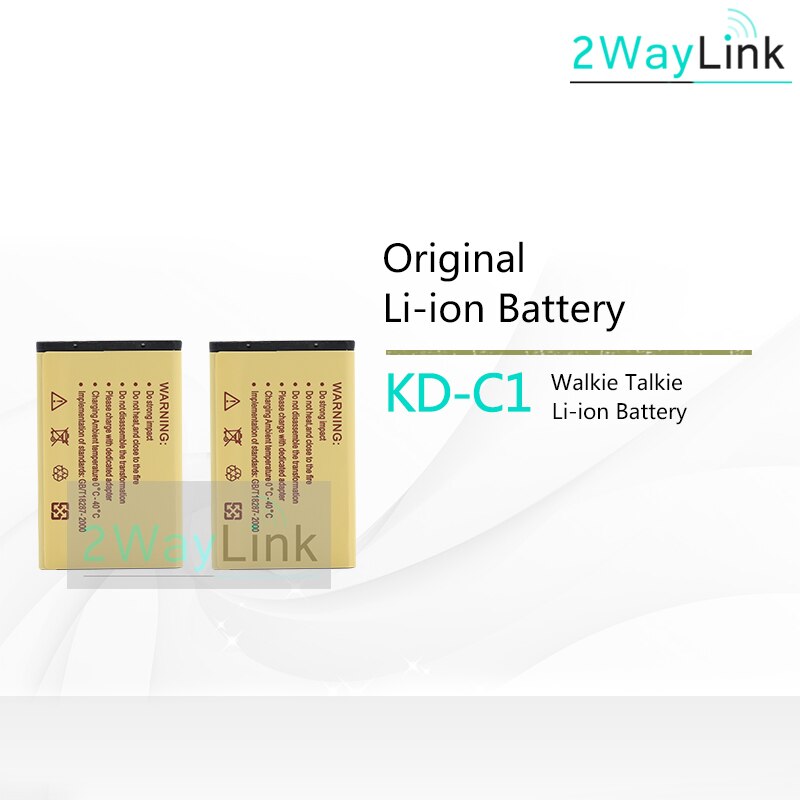Walkie Talkie KB-5C 1000mAh Li-ion Battery for WLN KD-C1 KD-C2 KD-C10 KD-C50 KD-C51 KD-C52 Compatible with RT22 X6 Radios: 2PCS