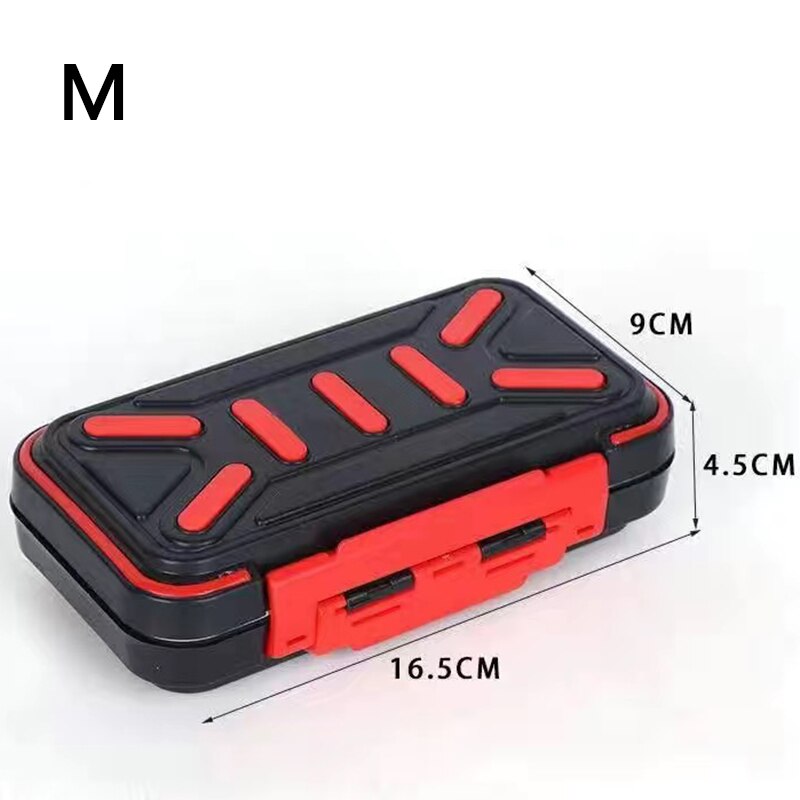 Waterproof Fishing Tackle Box Double-sided Opening And Closing Bait Box Multi-function Hook And Bait Box Accessories: Mblack