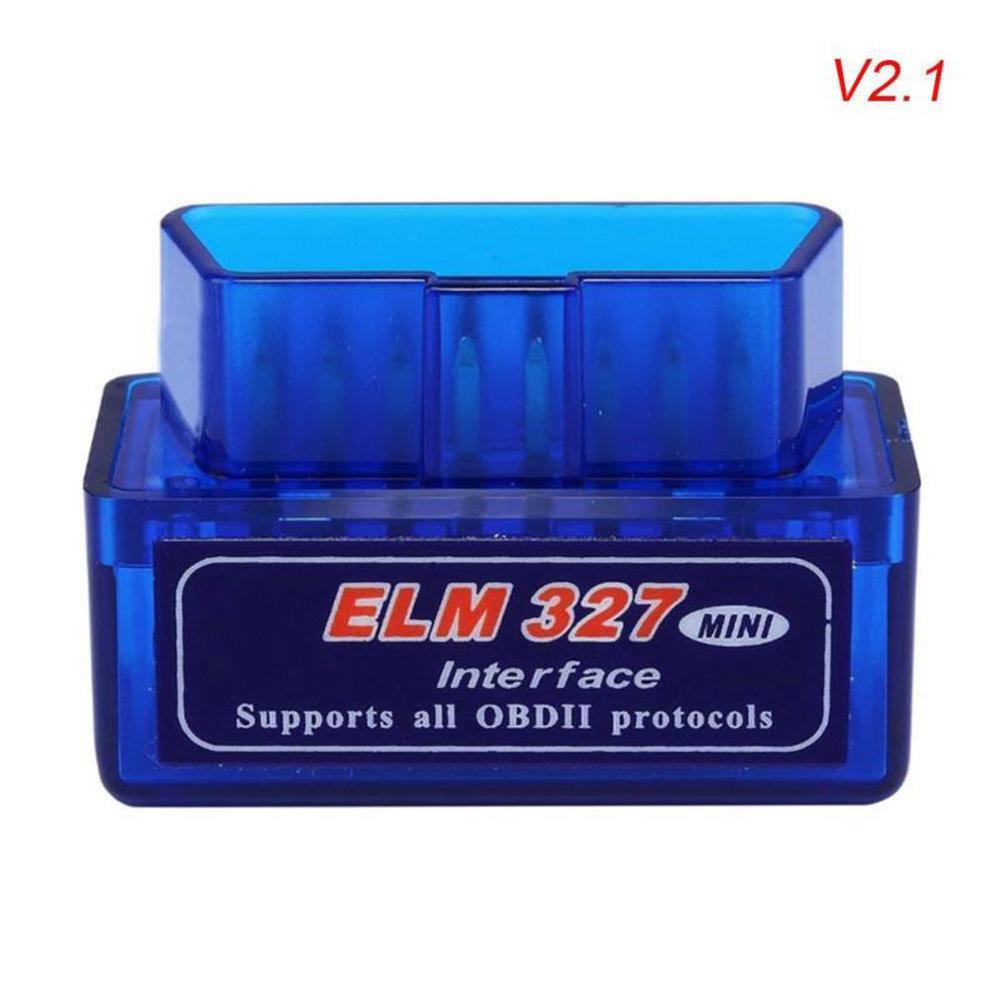 MINI ELM327 V1.5 OBD2 Engine Scanner OBD 2 OBDII ELM 327 V 1 5 Car Diagnostic Adapter Bluetooth-Compatible Auto Tool: V 2.1 blue