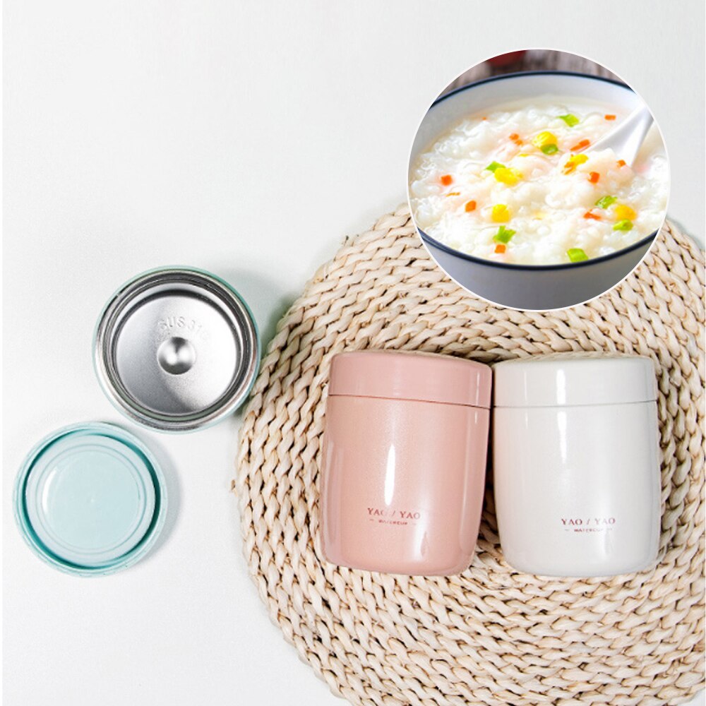 260ml Mini Food Thermos for Kids Thermos Lunch Box Portable Stainless Steel Food Soup Containers Vacuum Flasks Thermocup