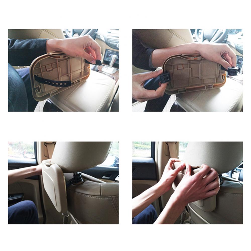 Vouwen Auto Reizen Achterbank Opslag Tafel Drinken Voedsel Cup Lade Houder Stand Desk Reizen Opbergen Opruimen Auto Accessoires