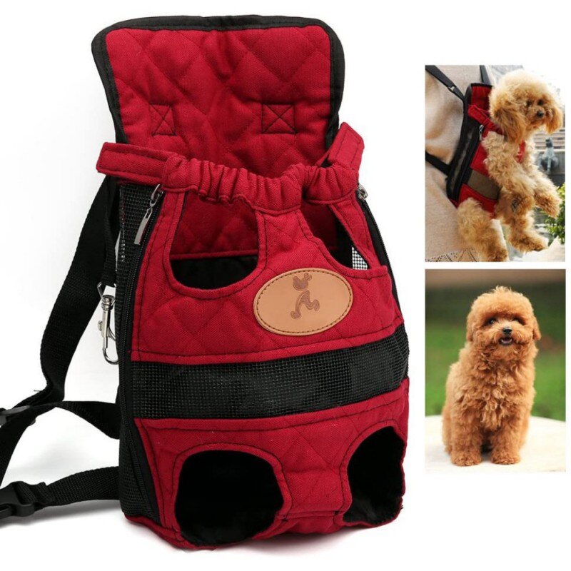 Mochila De Transporte para perros, bolsas de transporte grandes de hombro de viaje, soporte frontal para el pecho para cachorros,
