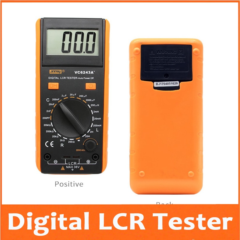 Digital LCD Meter Inductance Capacitance Resistance Tester Multimeter Crocodile Clip Measuring Tool with Bag BM4070