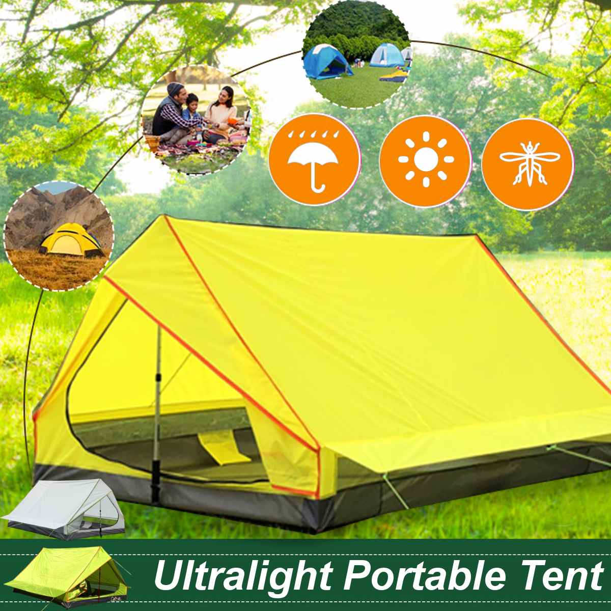 Ultralight Zomer Dubbele Deur Mesh Tent 1-2 Persoon Outdoor Camping Tent Repellent Netto Tent Backpacken Solo Camping Tenten