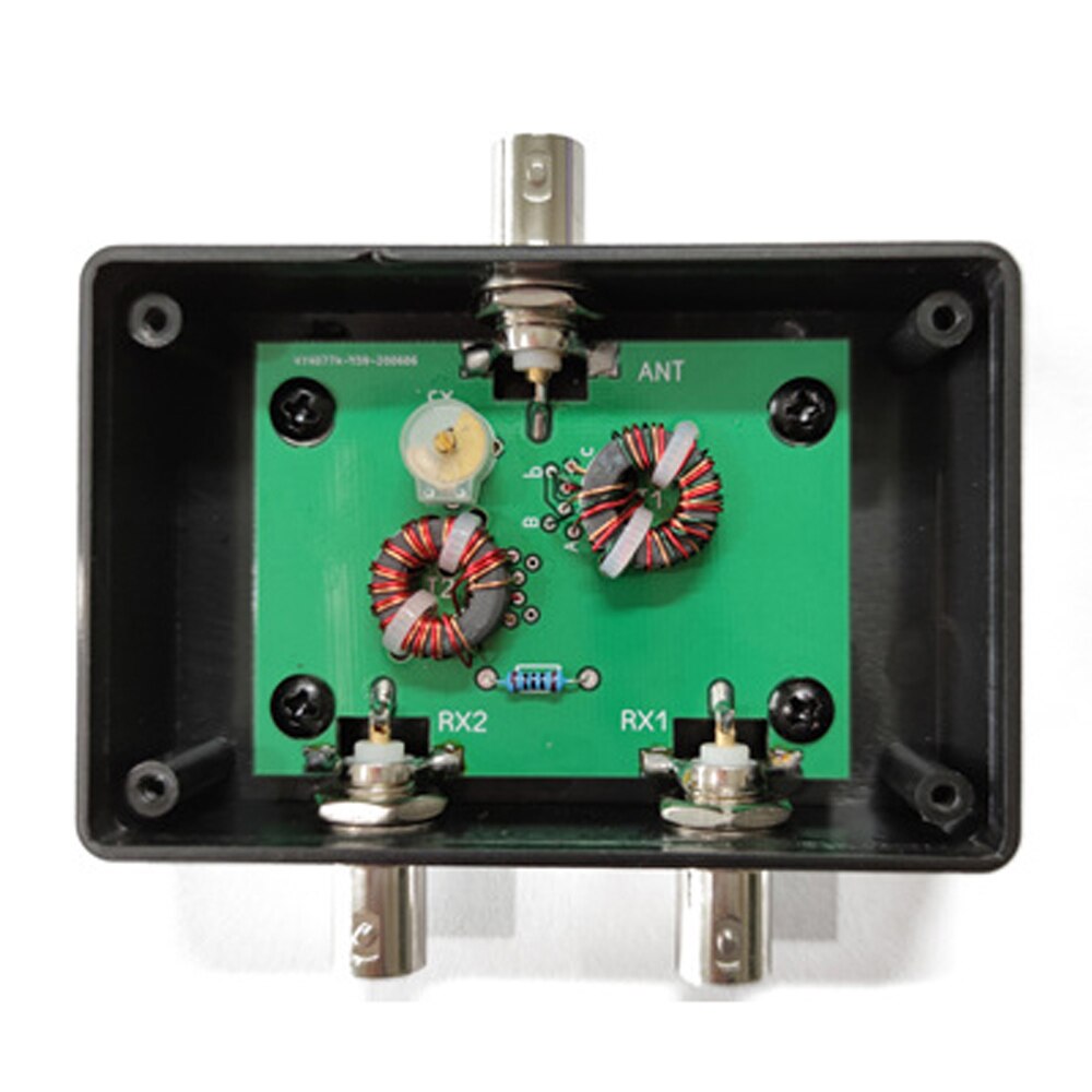 Antenna Splitter RX HF 0.1-50MHz 50Ohm with One Antenna Port and Two Receiver Ports Antenna Splitter