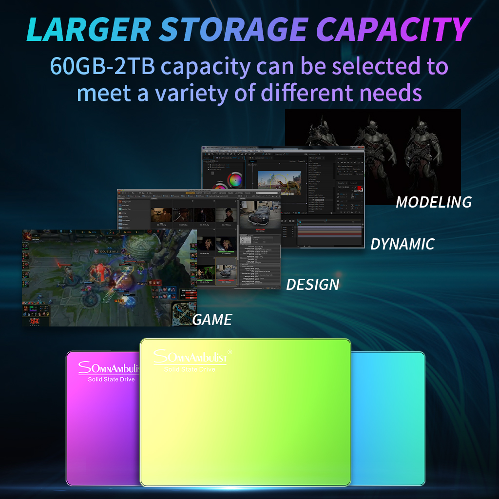 Ssd 2.5 Inch SATA3/SATA2 120Gb 240Gb 480Gb 960Gb Interne Solid State Drive Hdd 60gb 480Gb 960Gb 2Tb