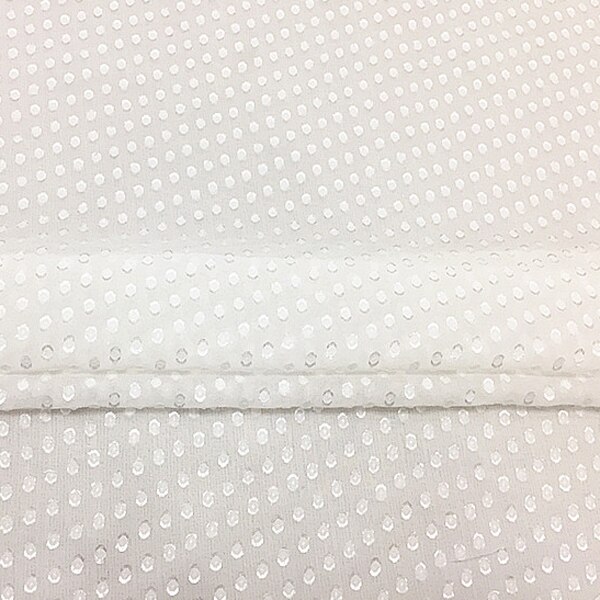 Tela de seda de de lunares blanco georgette gasa de seda de fondo tela de seda, SCG596
