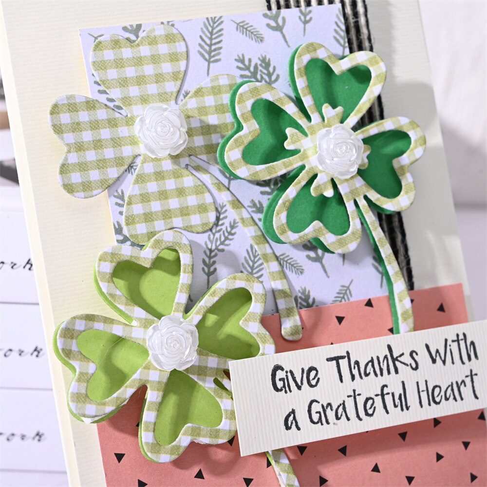 InLoveArts Four Leaf Clover Metal Cutting Dies Stencils For DIY Scrapbooking/photo Album Decorative Embossing DIY Paper Cards