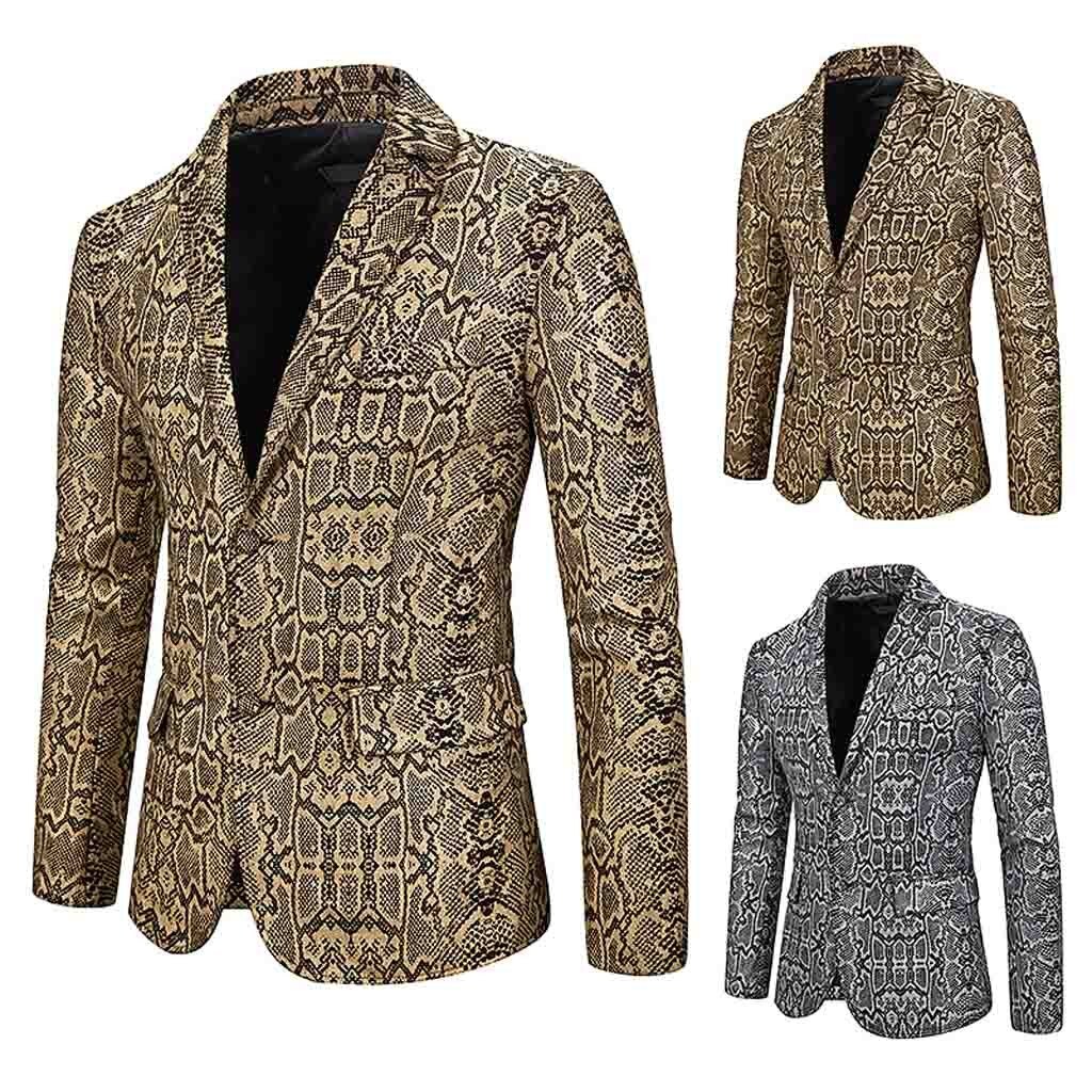 KANCOOLD Men's Business Casual Slim Fit Suit Set - Single Breasted Blazer & Pants for Wedding & Formal Events
