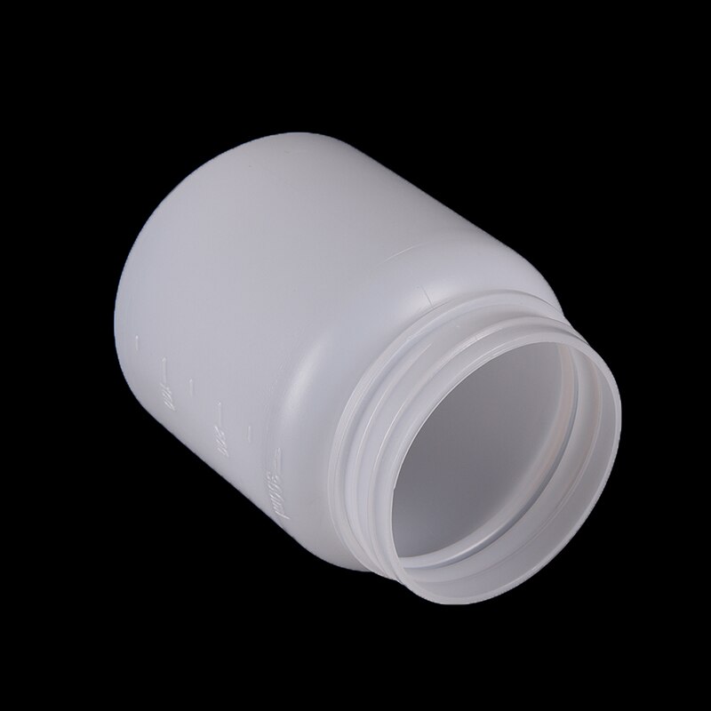 300ml opbevaringshylster til laboratoriekemikalier, hvid plastflaske med bred mund