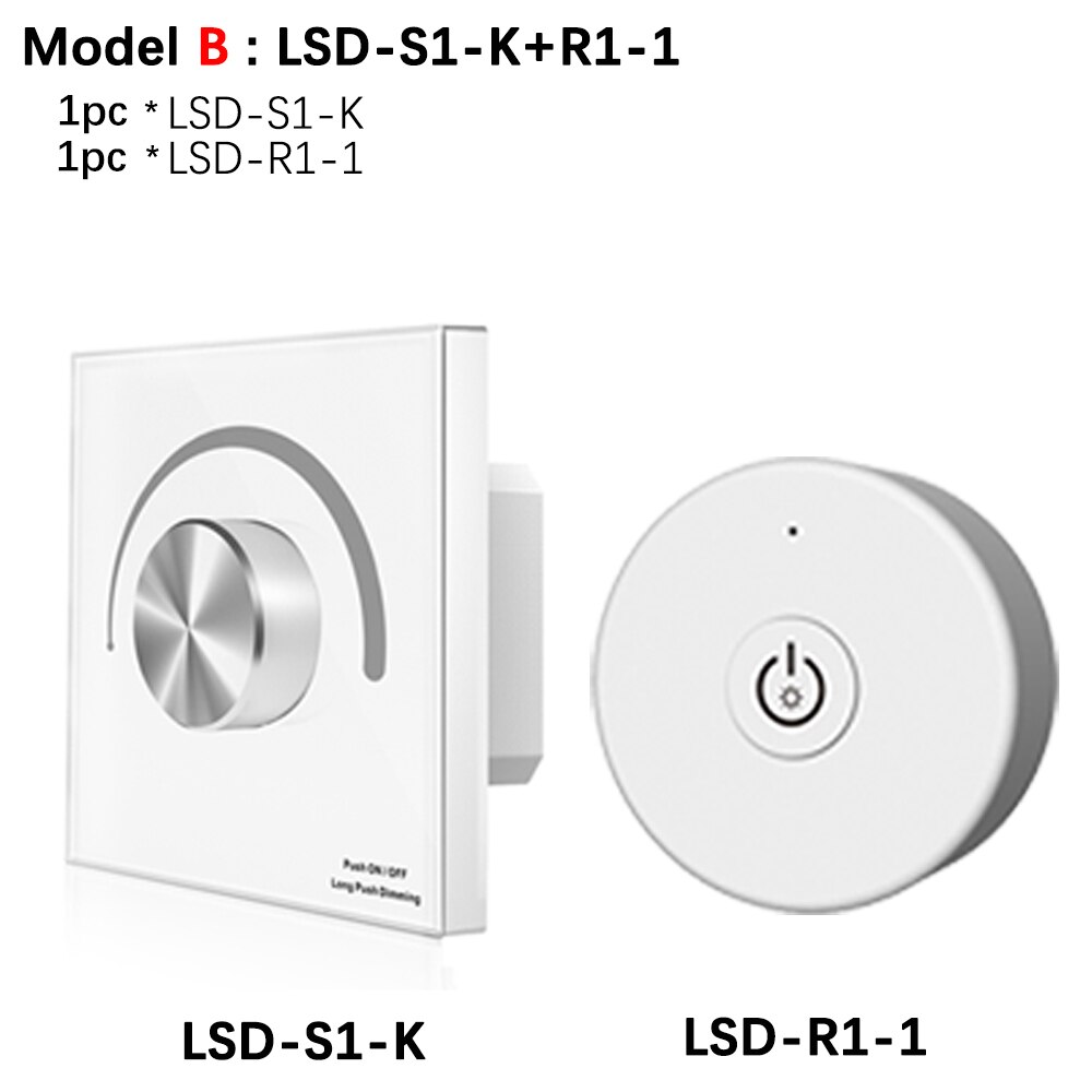 AC Triac LED Dimmer 220V 230V 110V Wireless RF Dimmable Knob Switch With 2.4G Remote Controller for Single Color LED Bulb Lamps: Model B