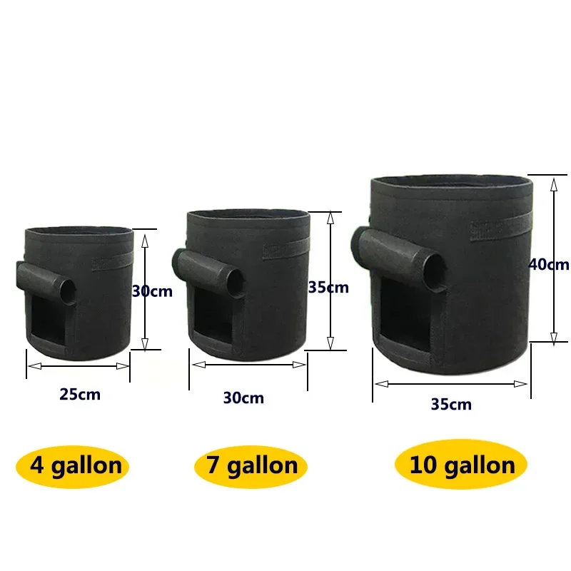 Kartoffelpotteplante dyrkningsposer plantepose hjem have frugtstof planter voksende fugtgivende 4/7/10 gallon