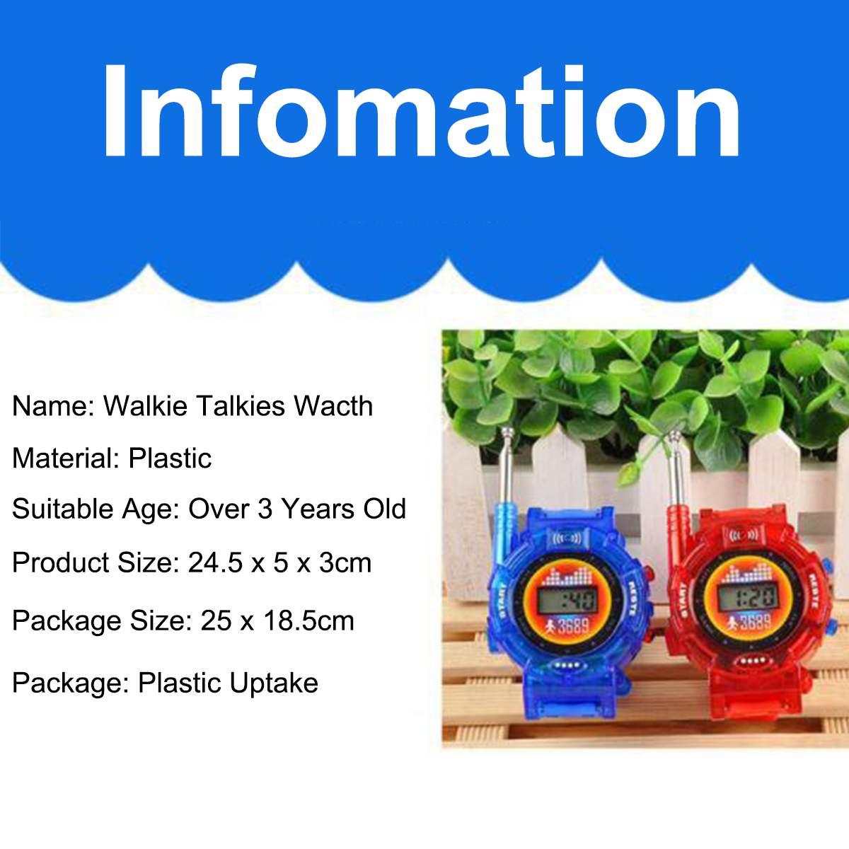 2 Transceiver 10 KM Distance Clock Kids Kids Watch... – Vicedeal