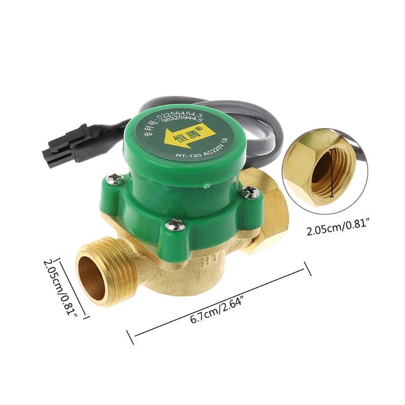 HT-120 G1/2 "-1/2" Pompe de Circulation D'eau Chaude Et Froide De Commutateur de Débit 1.5A Q84D