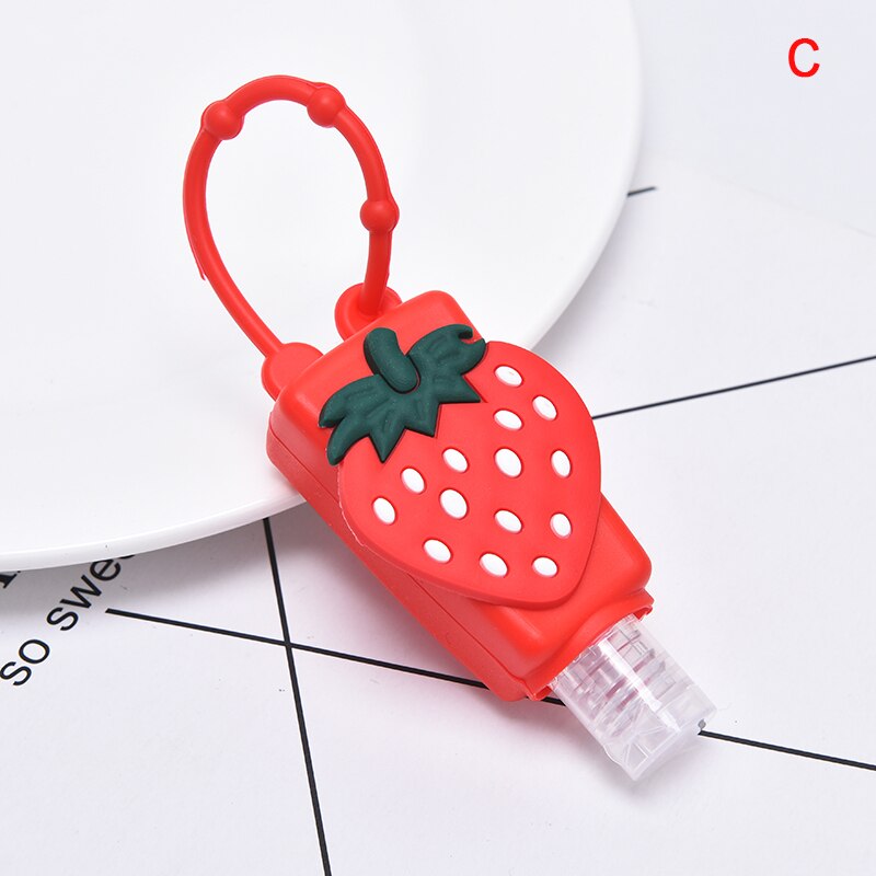 Frutta mini Disinfettante per le mani Titolare di Viaggio Cassetta di Sicurezza Portatile Titolare Del gel di Hangable distributore di Sapone Liquido Contenitori: C