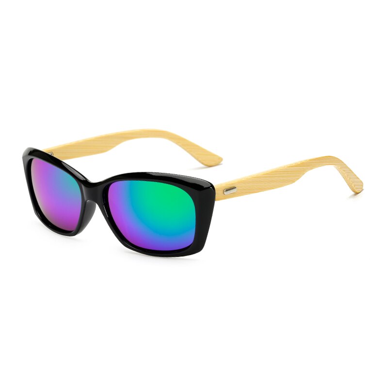 Houten wandelzonnebril heren dames reisbril zonnebril vintage houten pootjes zonnebril  uv400 12-kp1532: 12-kp1532-c3