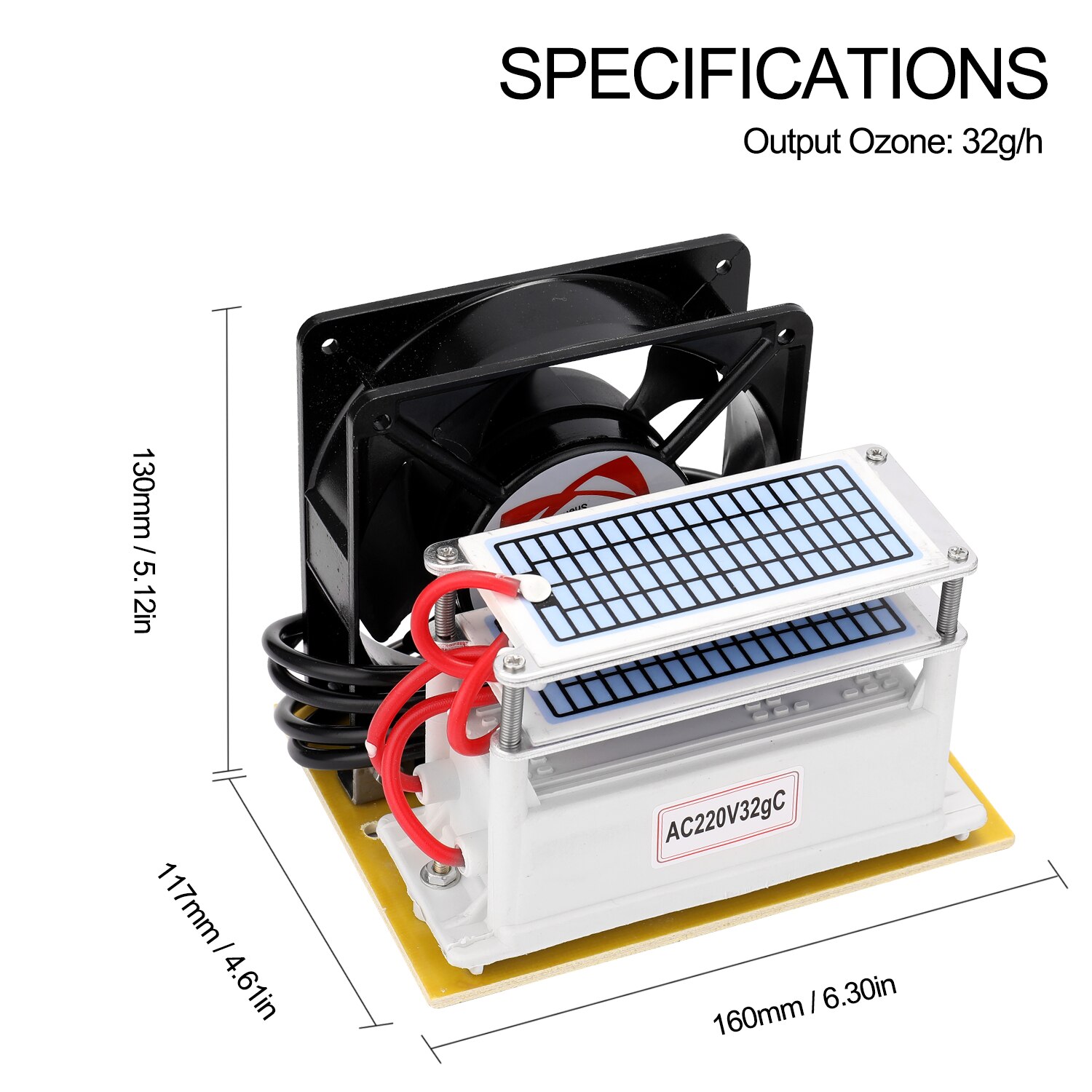 kkmoon ozono 32g/h Ozone Generator 220V Machine air monitor pm 2.5 tester Air Filter Purifier Fan For Home Car