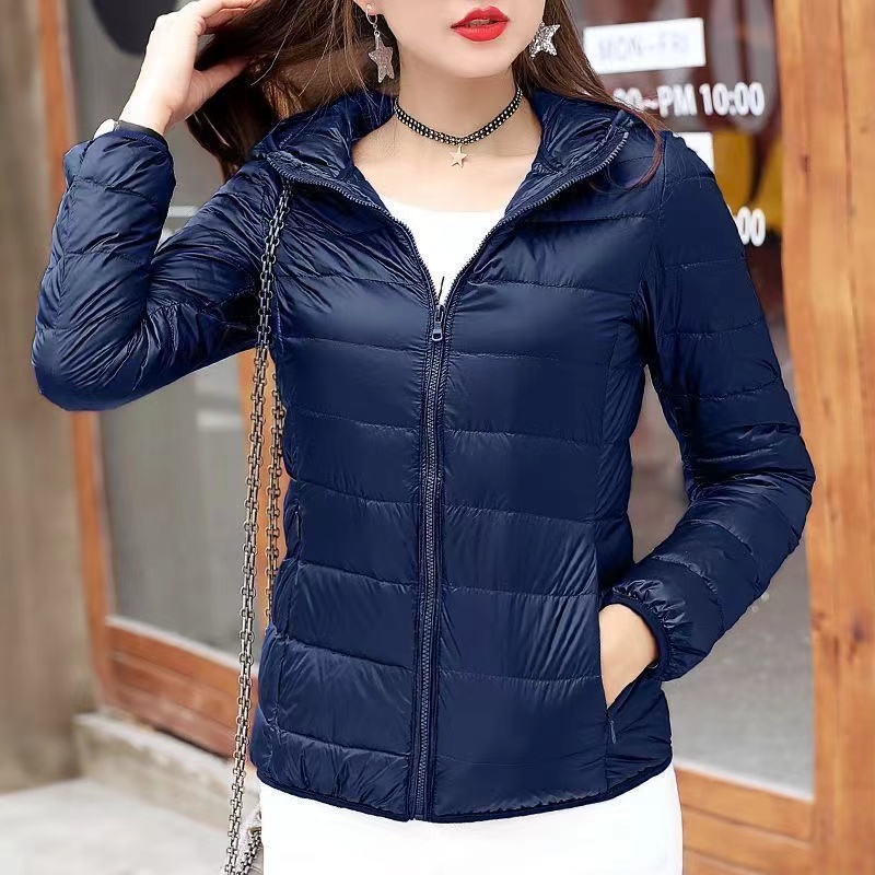 2024New Female Cold Jacket Women Winter Light White Duck Down Jacket Slim Puffer Jacket Portable Windproof Down Coat Top: XXXL / green