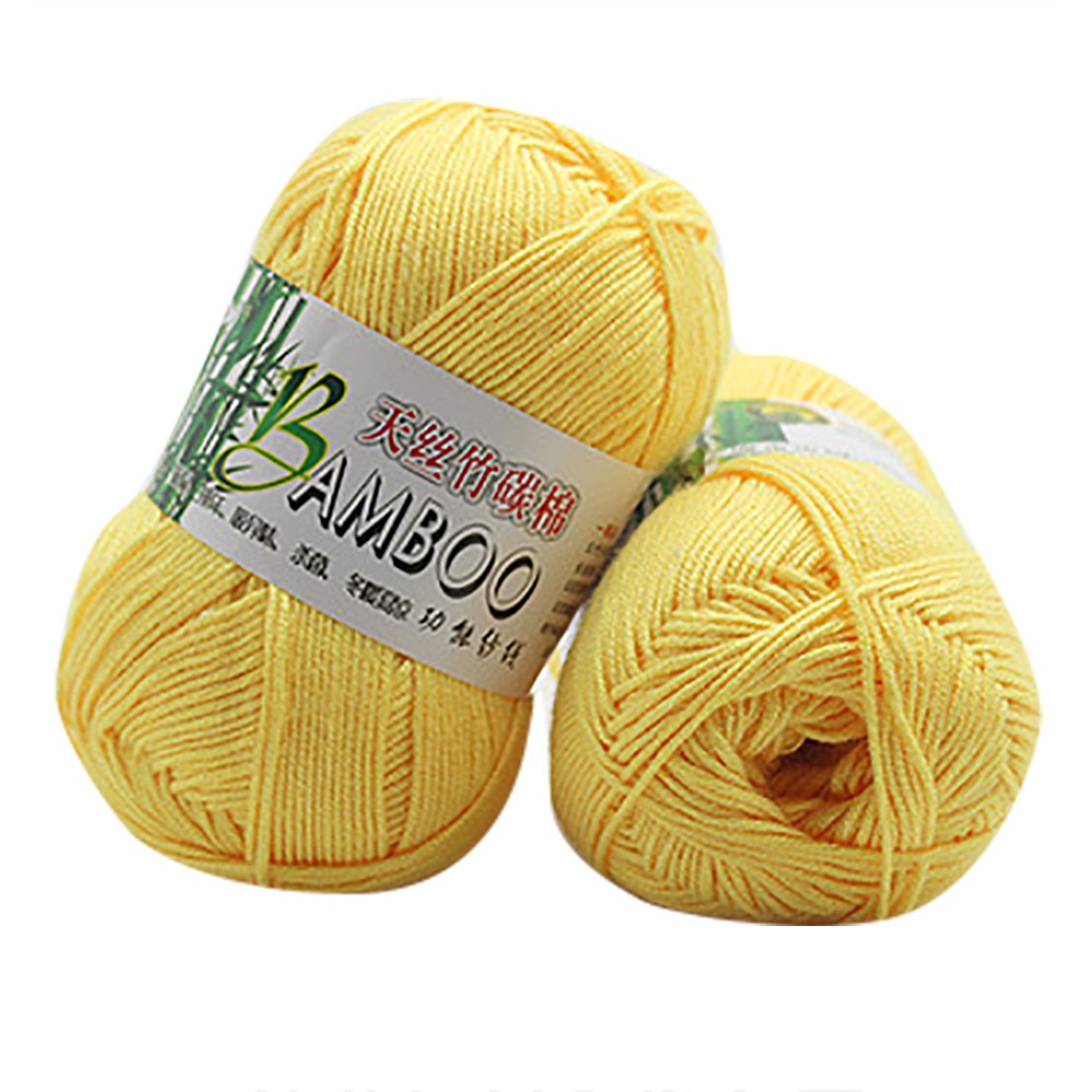 Tricot 30 # 100% coton de bambou, laine à tricoter, Crochet naturel doux, fil de 50g, pour tricoter maison, laine faite à la main