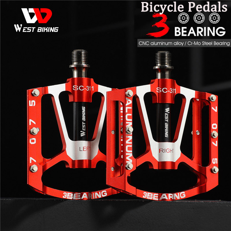 Pedales de bicicleta ultraligeros de aleación de aluminio, antideslizantes, CNC, BMX, MTB, Pedal de bicicleta de carretera, rodamiento sellado, piezas de bicicleta