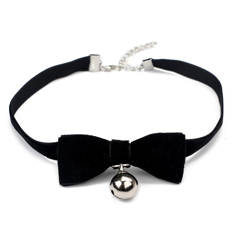 Koreaanse Fluwelen Boog Korte Ketting Gothic Ketting Met Bell Nek Ketting: Style 3