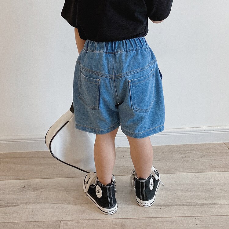 Zomerjongens dunne katoenen casual denim shorts kinderen losse all-match korte jeans