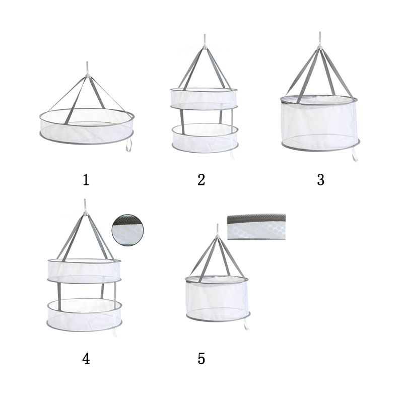 Single/Double Layer Drying Rack Folding Hanging Clothes Laundry Basket Underwear Dryer Sweater Cloth Net Dry Rack Mesh Hanger