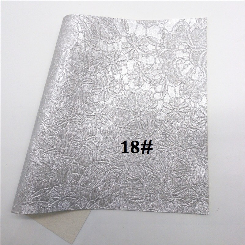 Glitterwishcome 21X29CM A4 Size Vinyl Voor Bows Iriserende Reliëf Bloemen Leer Stof Kunstleer Lakens voor Bows, GM604A: 18