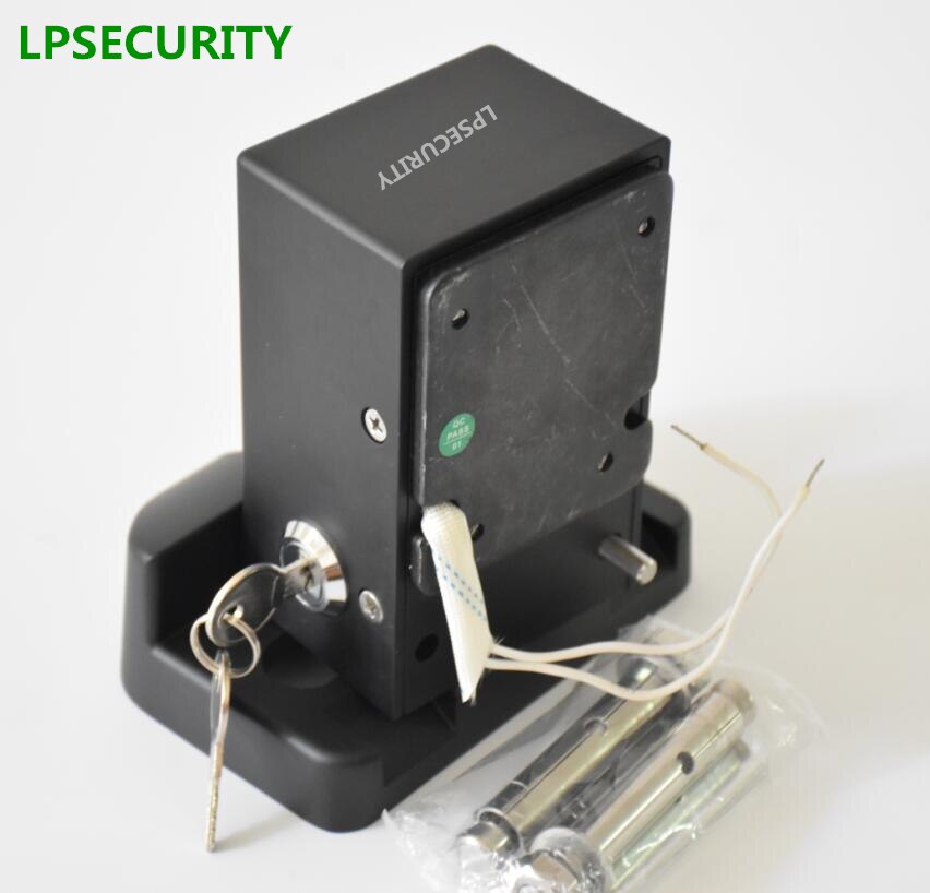 LPSECURITY 24V DC only Electric Down Bolt stopper lock for single & double swing gate OPENER