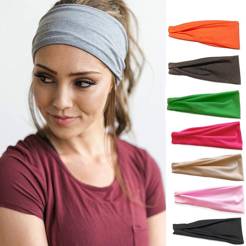 Unisex-stirnband, freizeit-, yoga-, tanz-, wildes kopftuch, schweißabsorbierendes sportstirnband, farbenfrohes unisex-sportstirnband