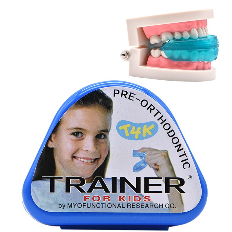 T4k børn tandtand ortodontisk apparat træner børnejustering justering seler mundhygiejne tandpleje lige tænder pleje