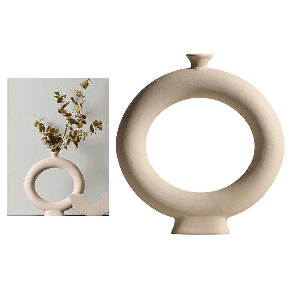 Nordic Style Ceramic Vase Decorative Flower Vase Art for Home Decorations Crafts Housewarming: L