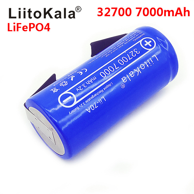 3.2V LiitoKala 32700 7000mAh Lii-70A LiFePO4 bateria 35A ciągłe rozładowanie maksymalnie 55A bateria o dużej mocy + niklowe arkusze
