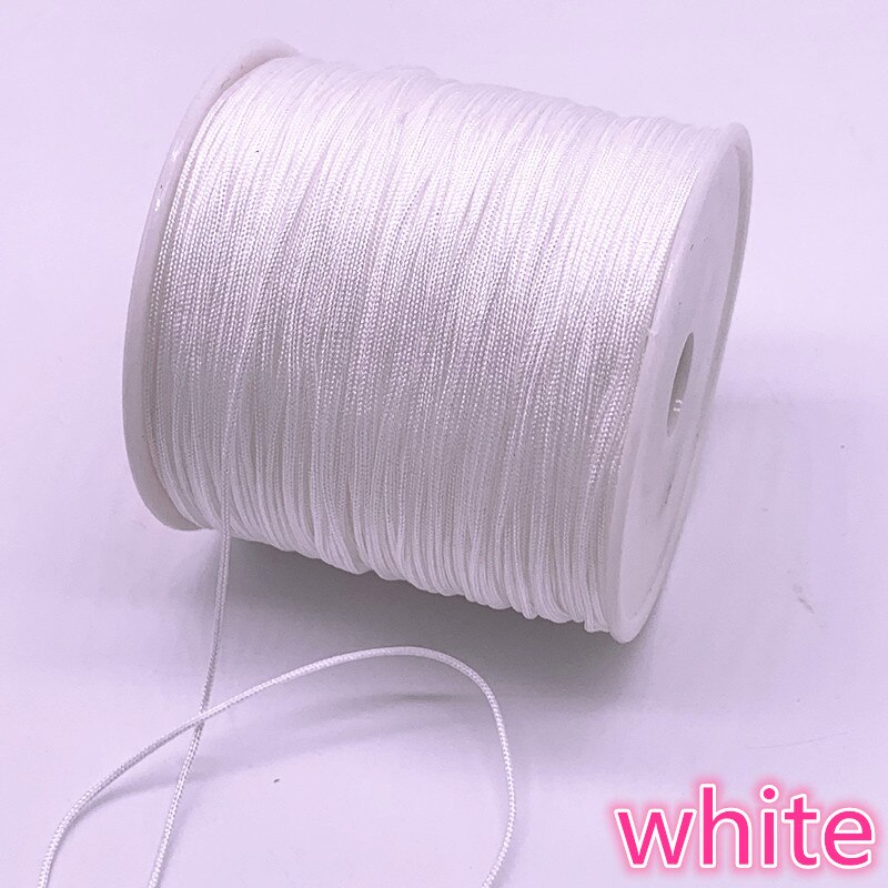 Bracelet de fil en Nylon 100 mètres/rouleau, cordon en macramé, nœud chinois, tressé, glands bricolage-même, fil à perles,: 02