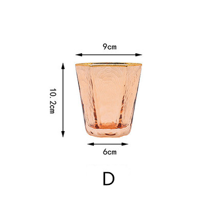 Kieliszek robić wina młotek kieliszek robić szampana bezołowiowa luksusowa złota krawędź kubek wody czerwone wino czara Whisky koktajl akcesoria robić baru domowego: D