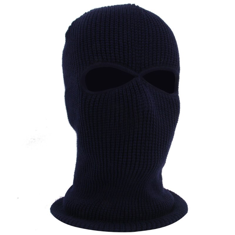 Pasamontañas de abrigo 2/3 agujero Gorro con máscara de cara de protector facial para motocicleta conducción al aire libre, esquí, montañismo, cubierta de la cabeza: 2
