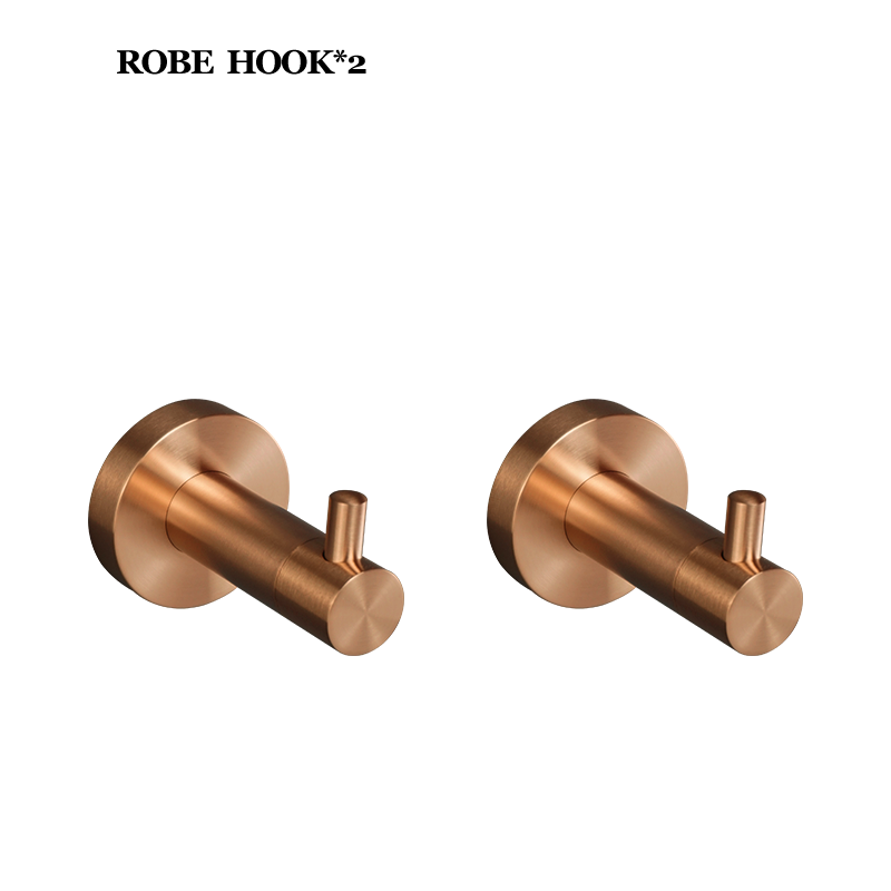 Brushed Rose Gold 304 Stainless Steel Wall Hook Toilet Paper Holder Towel Bar Toilet brush Bath towel rack Bathroom Accessories: Yellow