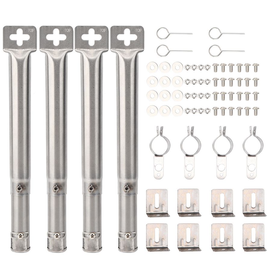 Stainless Steel Adjustable Telescopic Pipe Tube Burners Universal BBQ Grill Tube BBQ Grill Parts Replacement