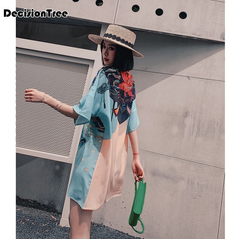 chinese female qipao short style cheongsam women traditional silk satin dress dragon&phenix chinese dress