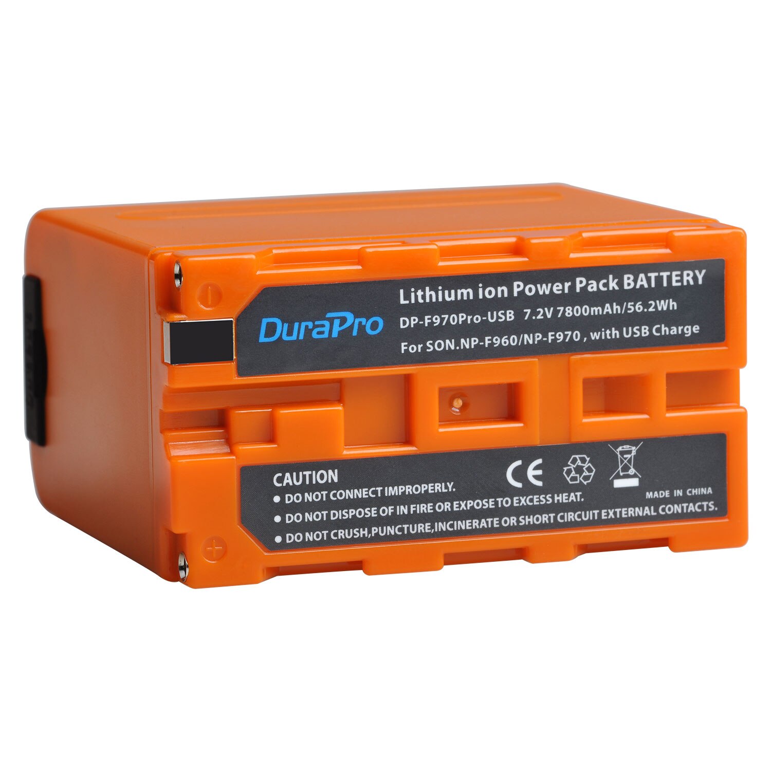 NP-F970 NP-F960 Batterij Met Ingebouwde Usb Voor Sony Np F980 F960 F950 F930 F770 F750, CN-126, CN-160, CN-160CA, YN-160 Led Licht: Orange NP-F970