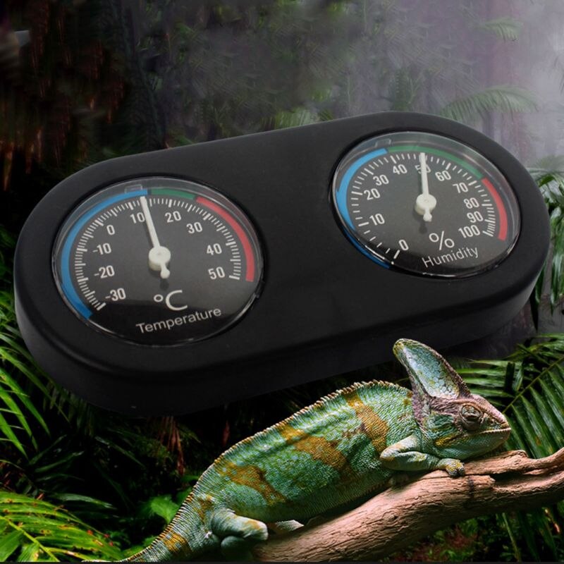 Tanque para reptiles termómetro higrómetro temperatura humedad Monitor para Vivarium terrario