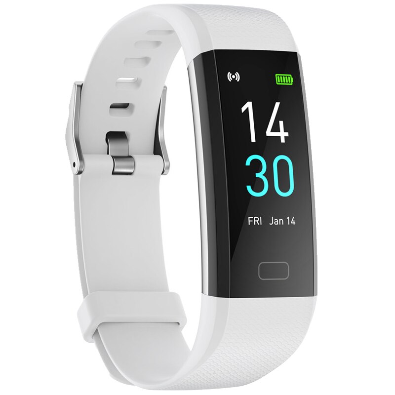 Reloj inteligente deportivo con Bluetooth para hombre y mujer, pulsera inteligente deportiva con monitor, seguidor Fitness de ritmo cardíaco, IP68: White