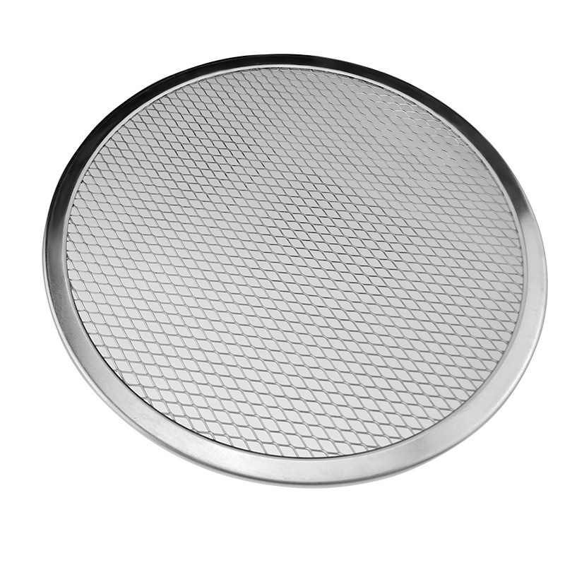 Aluminum Thickened Pizza Baking Pan Mesh Kitchen Pizza Tool Pizza Grill Tool Pizza Mesh Screen Fitting Baking Mould Accessories